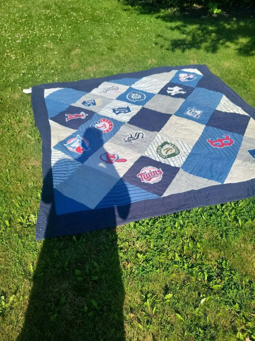 PBteen Pottery Barn Teen MLB Baseball Patchwork Quilt